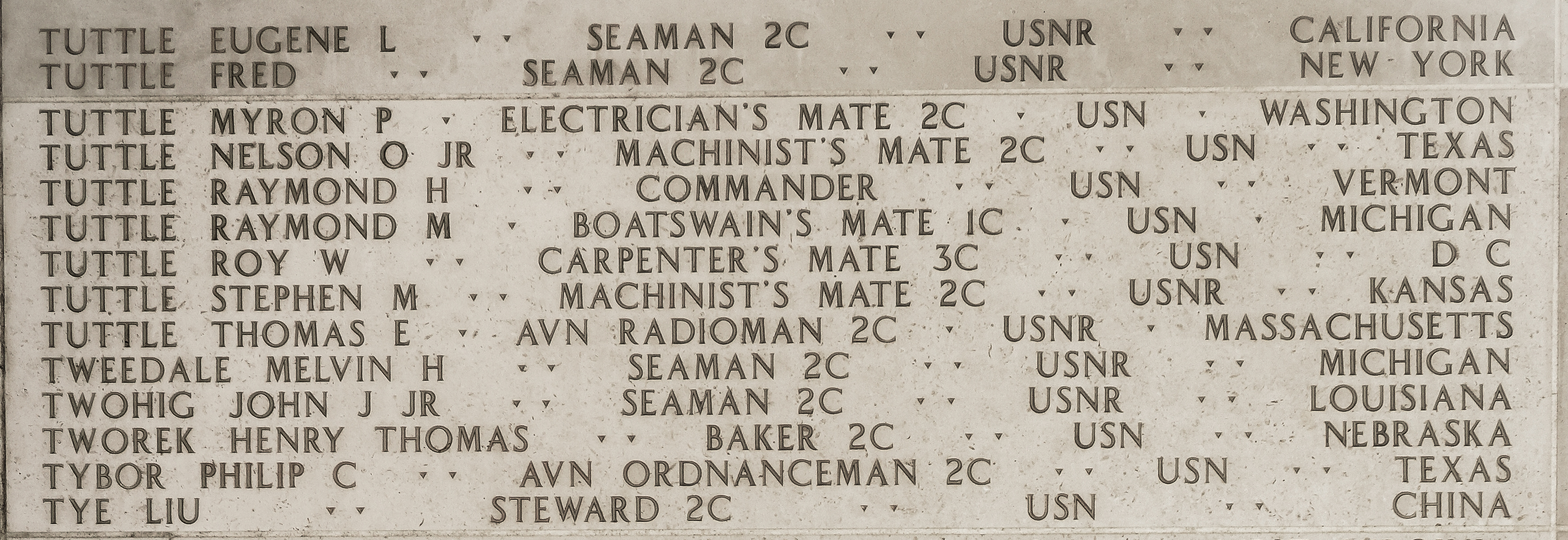 Raymond M. Tuttle, Boatswain's Mate First Class